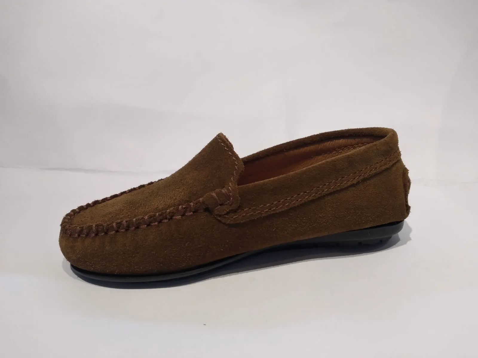 Altanta Mocassin Camel Suede Leather Loafer