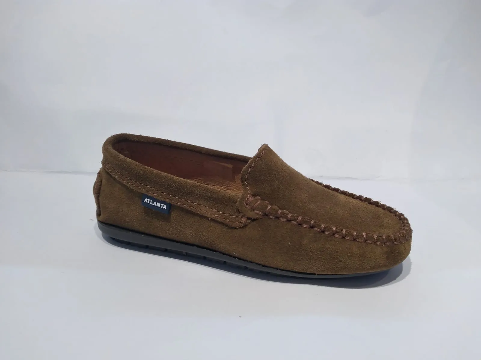 Altanta Mocassin Camel Suede Leather Loafer
