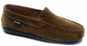 Altanta Mocassin Camel Suede Leather Loafer