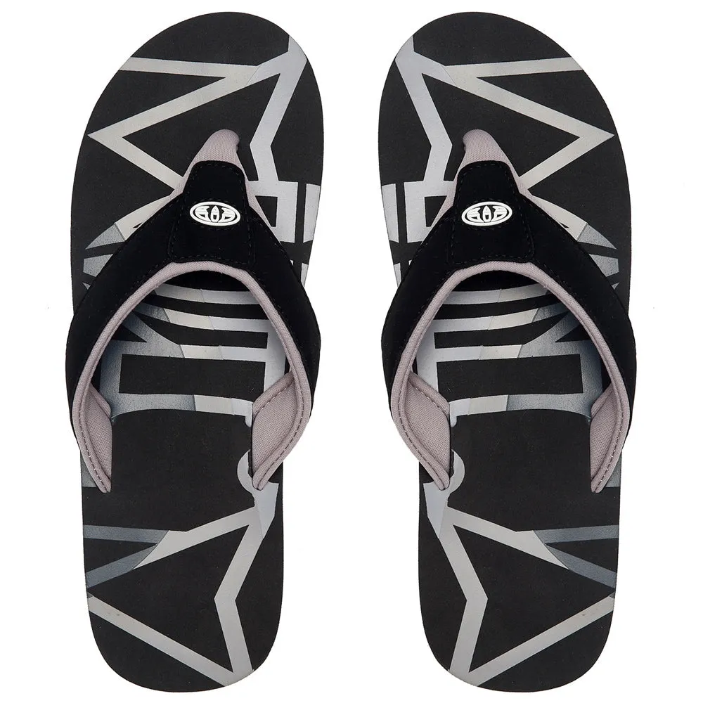 Animal Bazil Logo Flip Flops  - Black