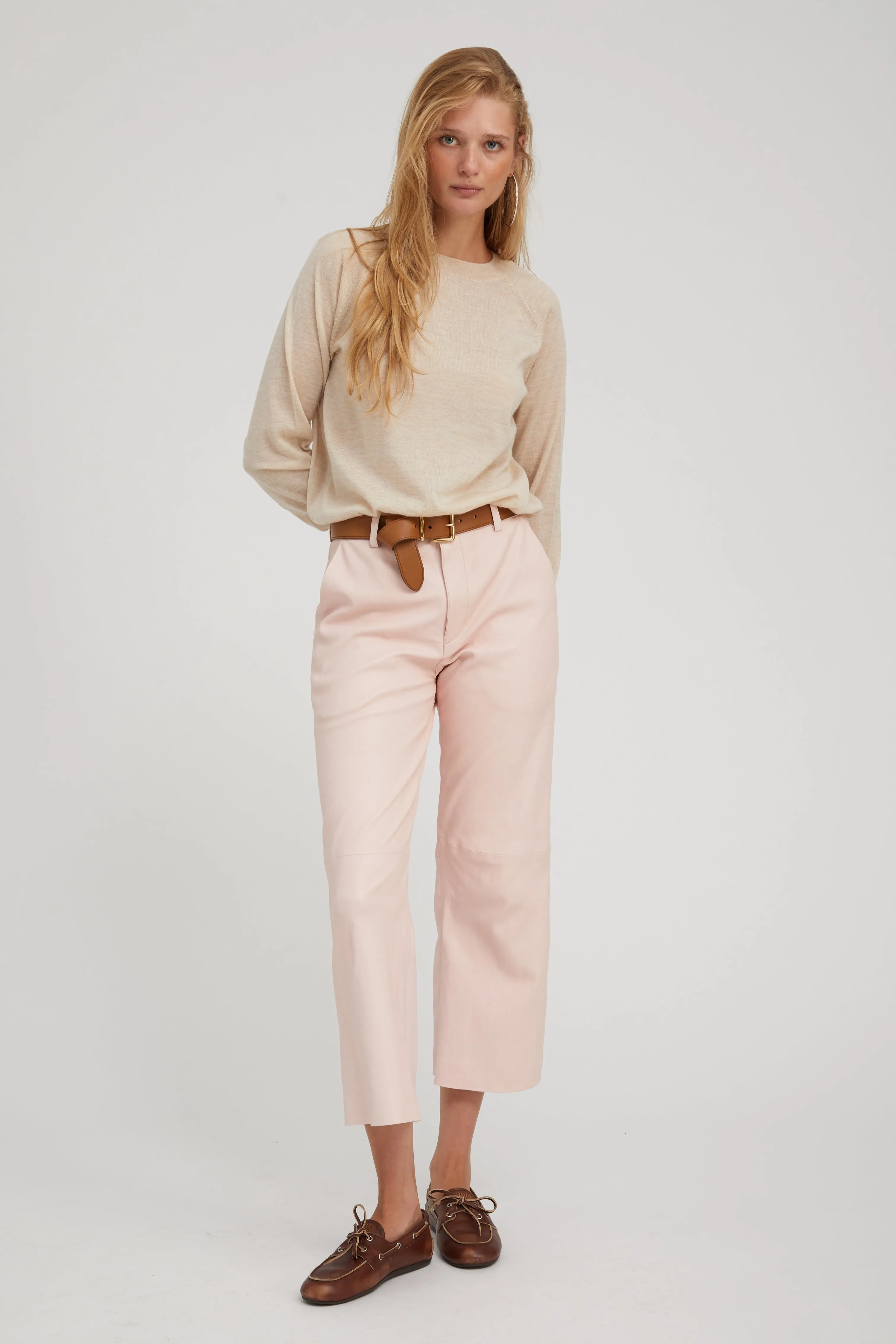 Ballet Leather Cropped Trousers