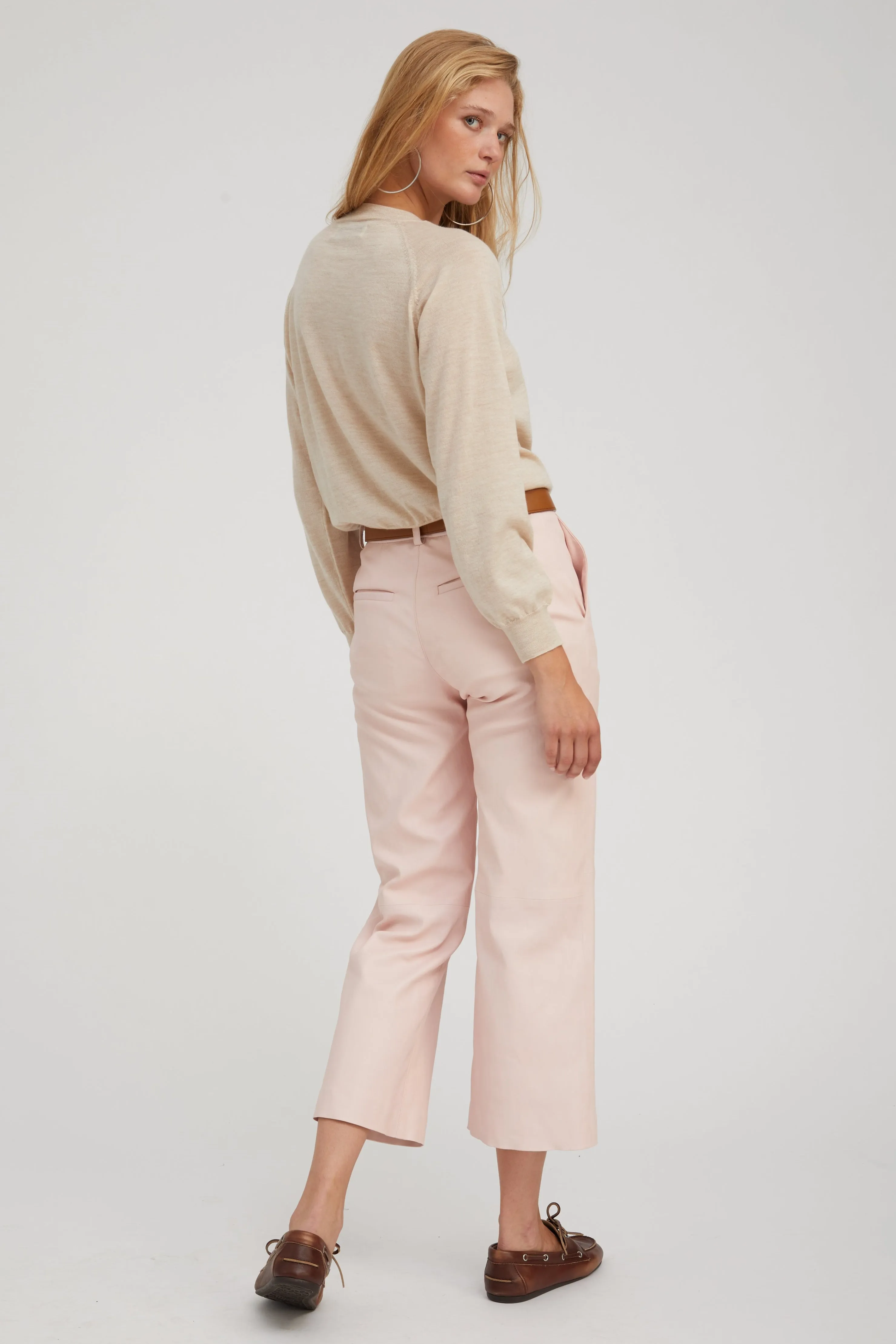 Ballet Leather Cropped Trousers