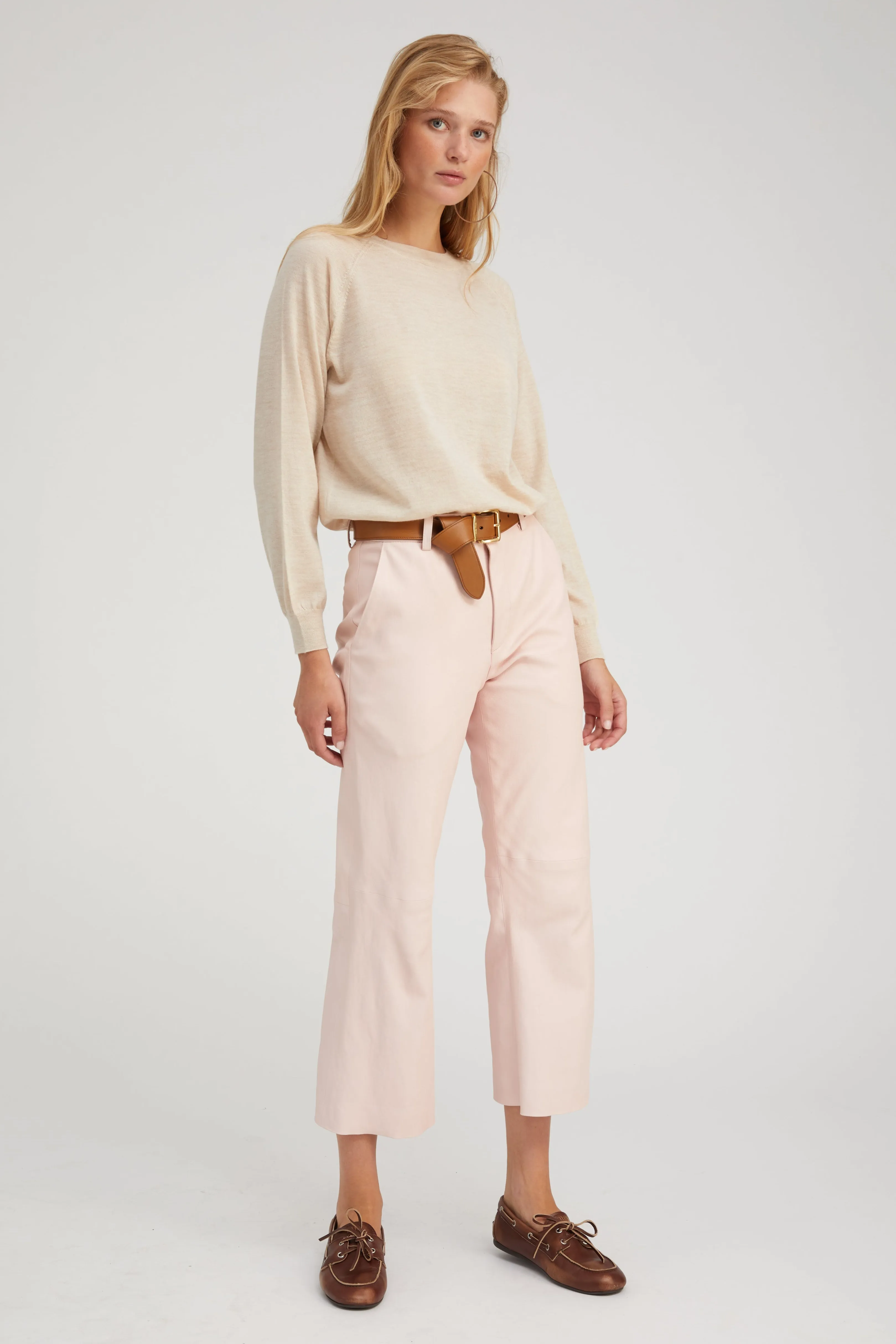 Ballet Leather Cropped Trousers