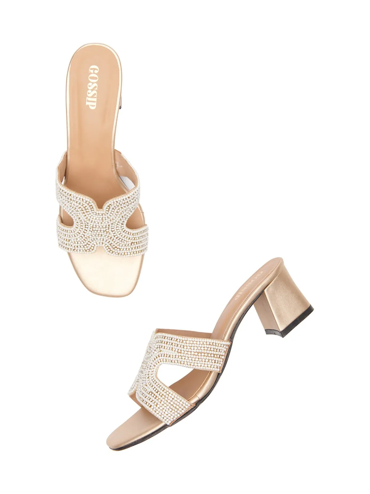 Beaded Block Heels
