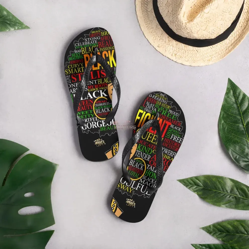 Blacknificent Flip Flops
