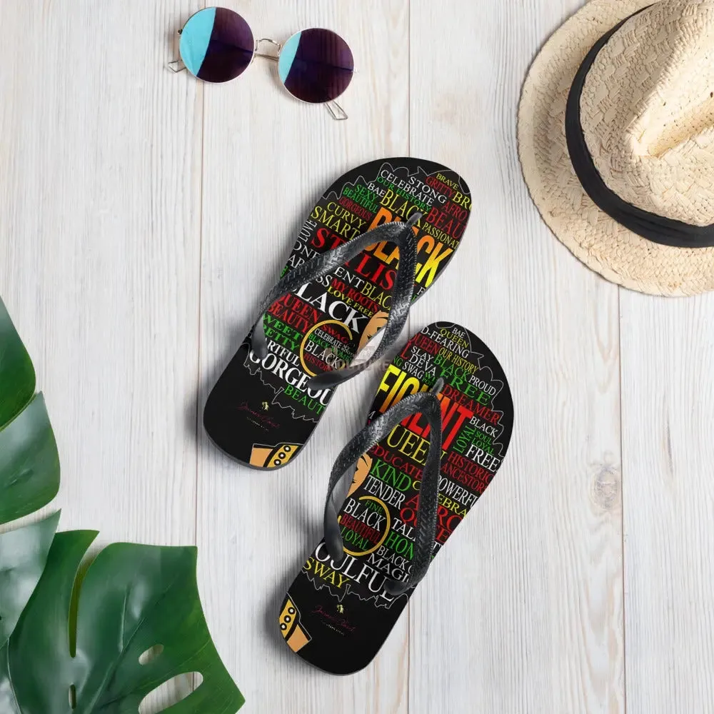Blacknificent Flip Flops