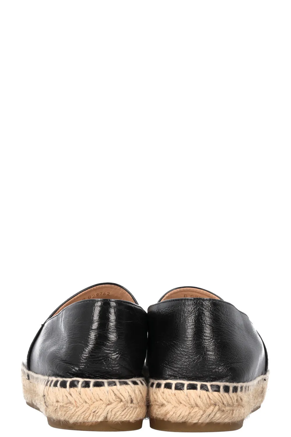 CHANEL CC Espadrilles Leather Black