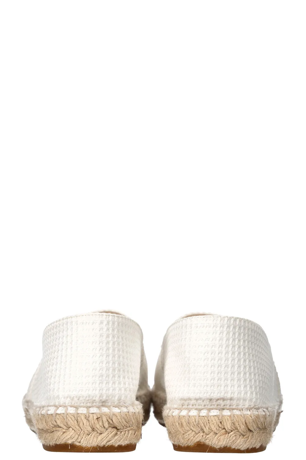 CHANEL Espadrille Flats Black and White