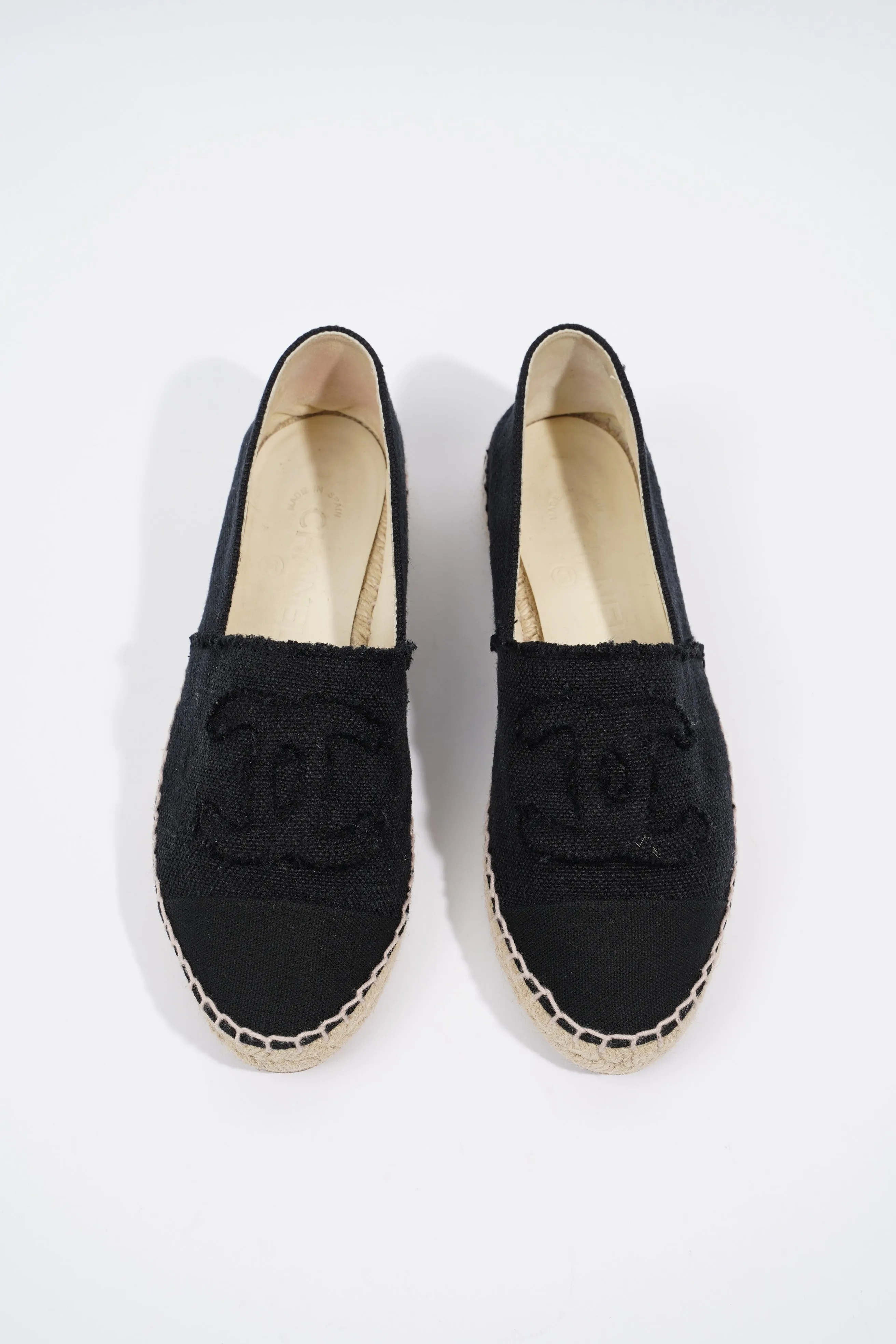 Chanel Espadrilles Black Canvas EU 37 UK 4