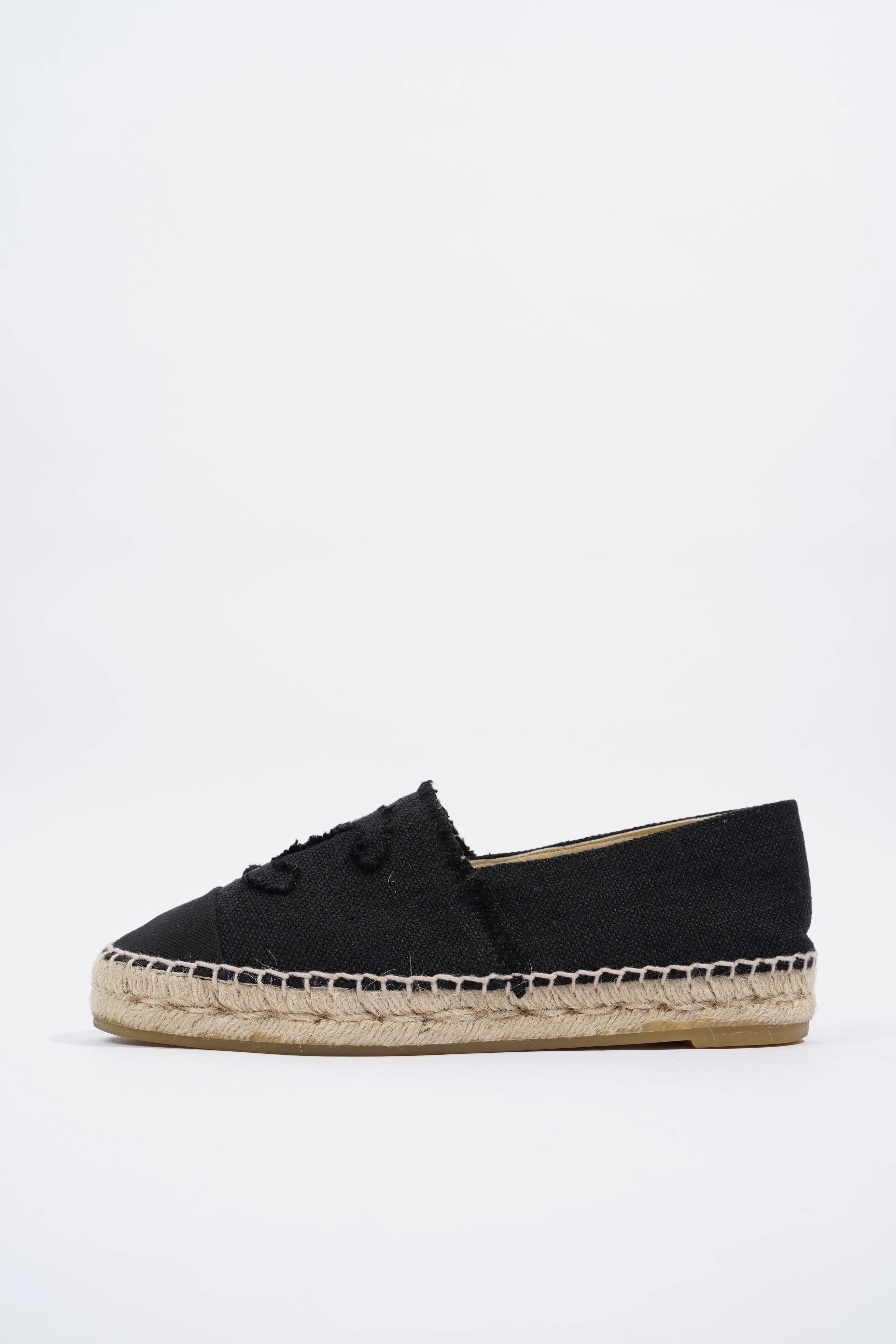 Chanel Espadrilles Black Canvas EU 37 UK 4