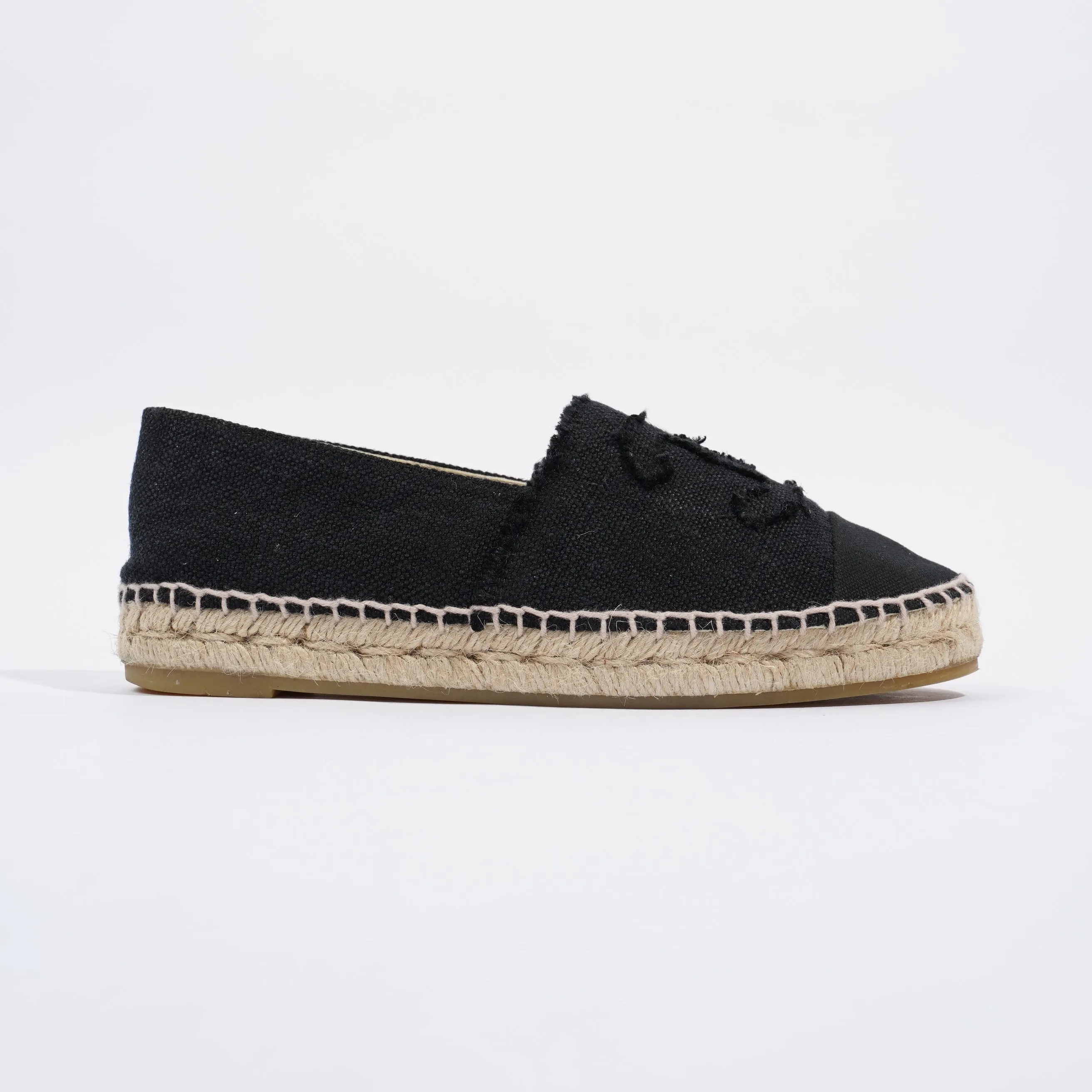 Chanel Espadrilles Black Canvas EU 37 UK 4