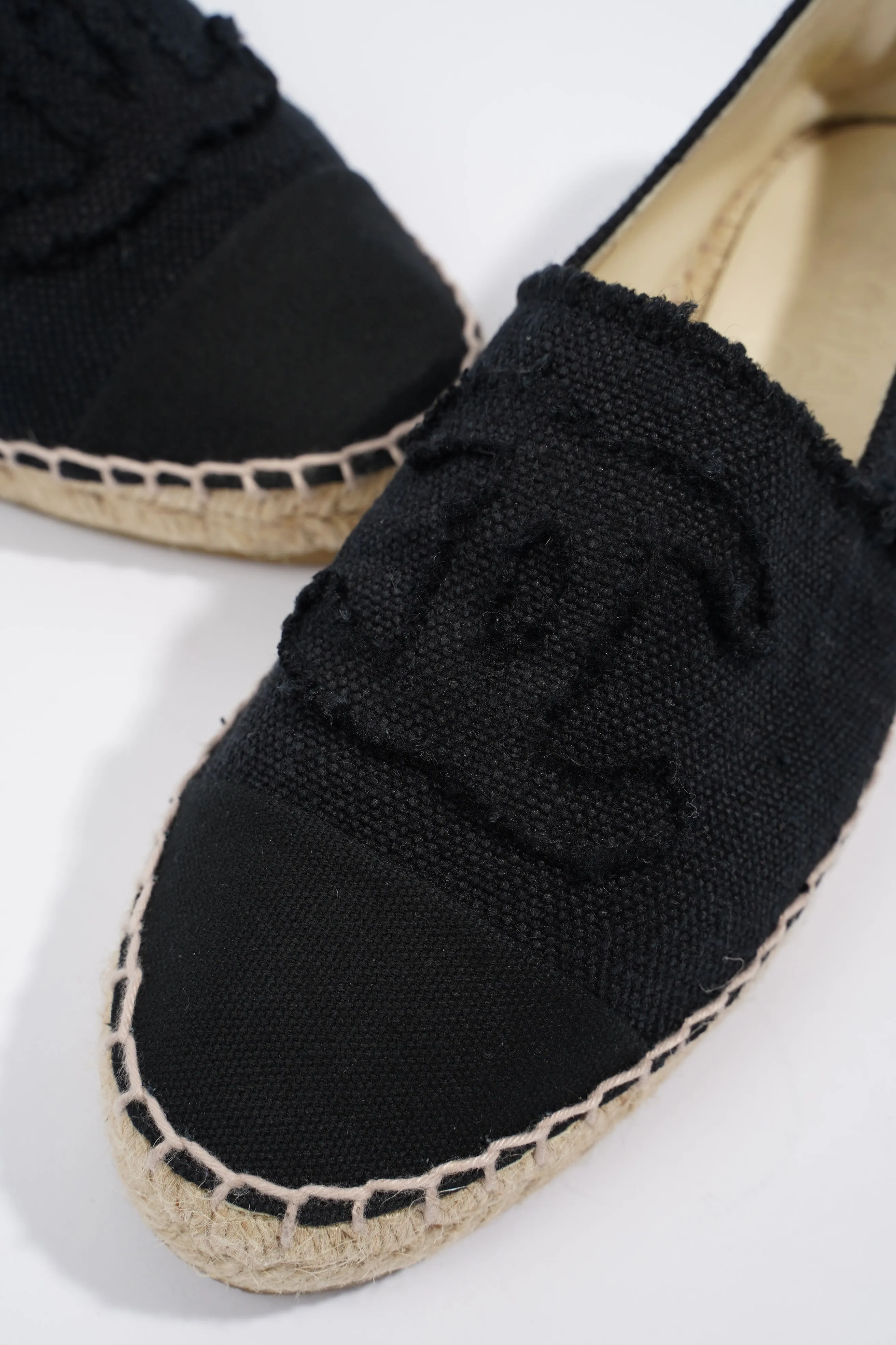 Chanel Espadrilles Black Canvas EU 37 UK 4