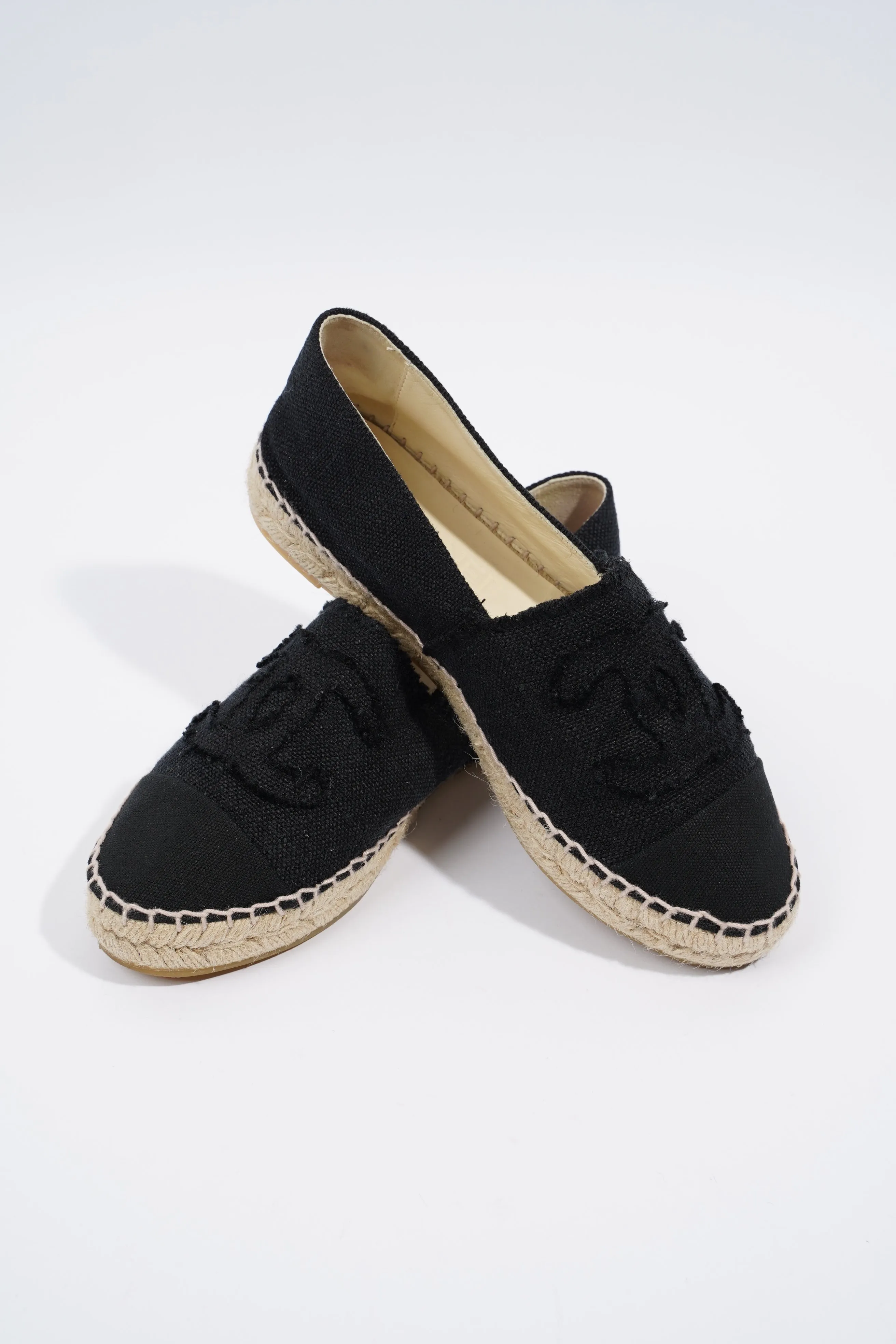 Chanel Espadrilles Black Canvas EU 37 UK 4