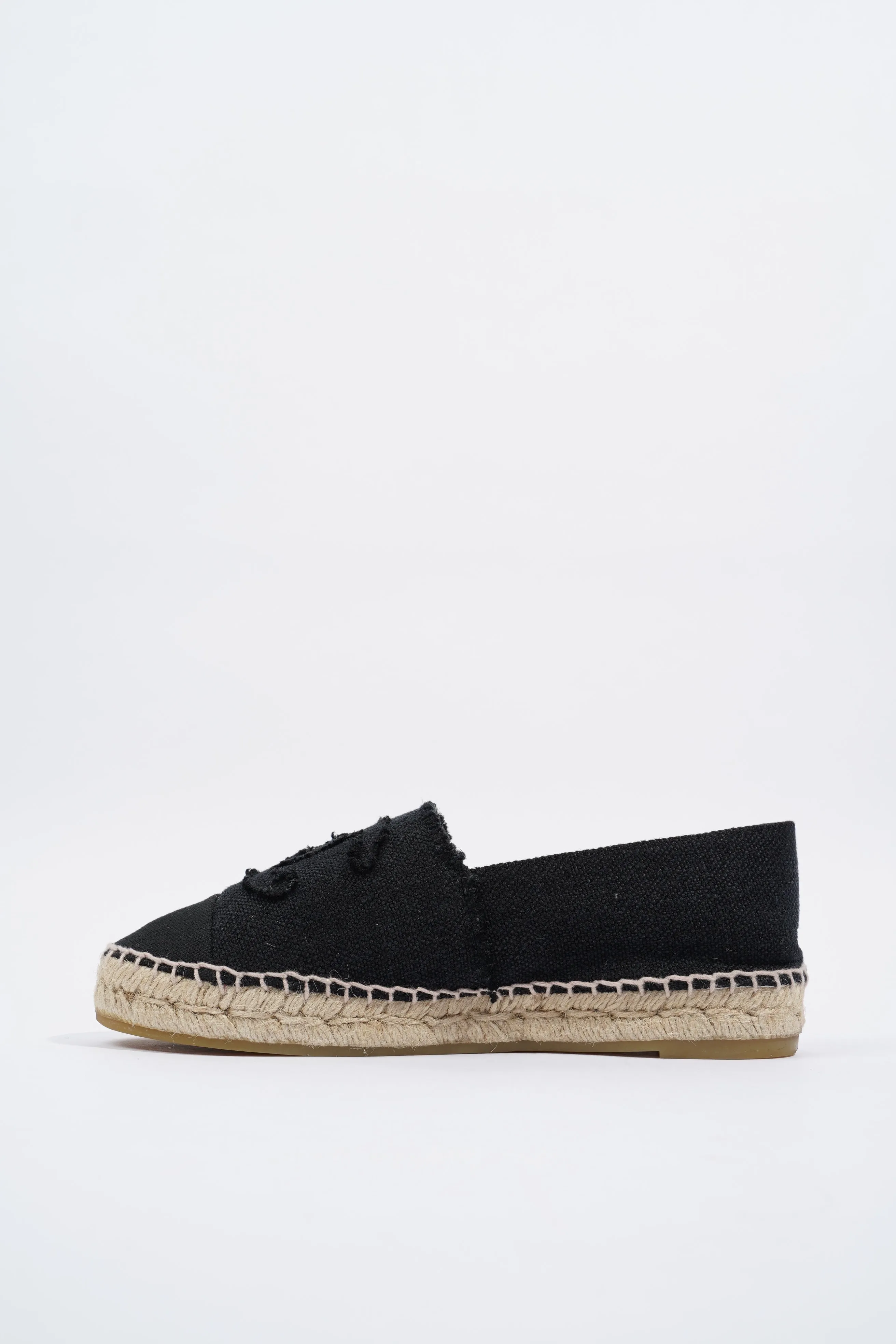 Chanel Espadrilles Black Canvas EU 37 UK 4
