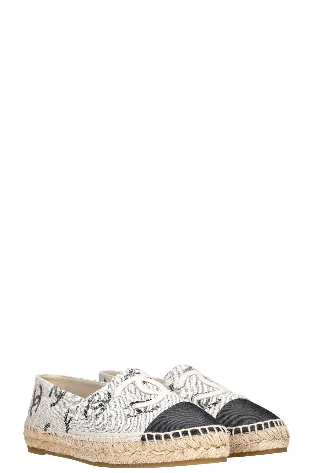 CHANEL Espadrilles CC Grey