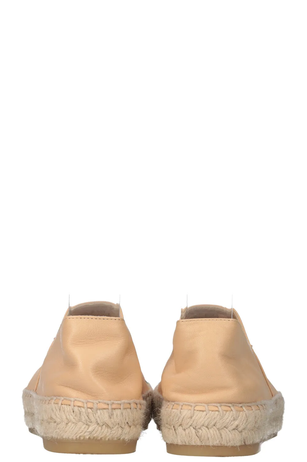 CHANEL Espadrilles Flats Black & Beige