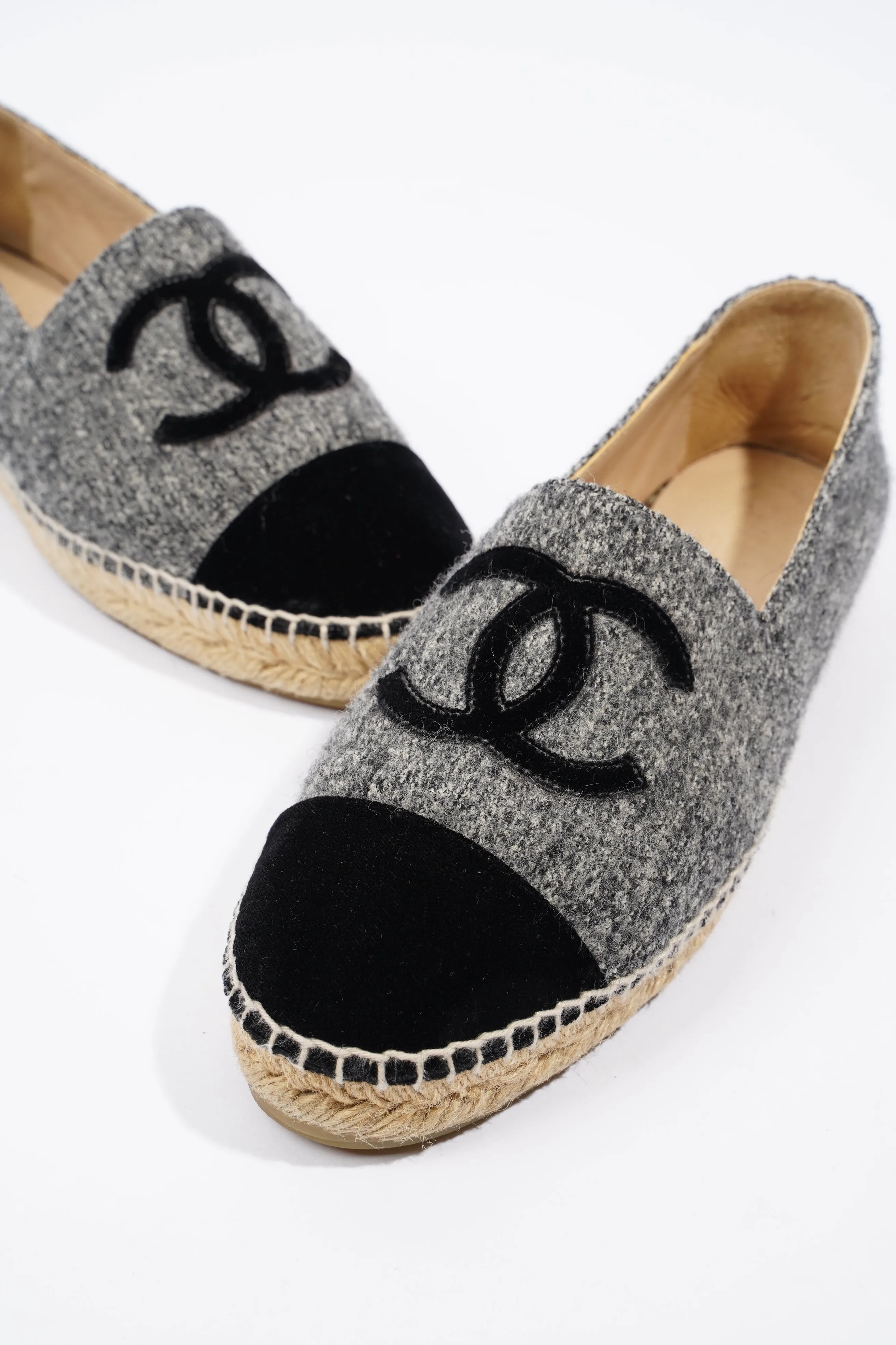 Chanel Espadrilles Grey   Black Fabric EU 40 UK 7