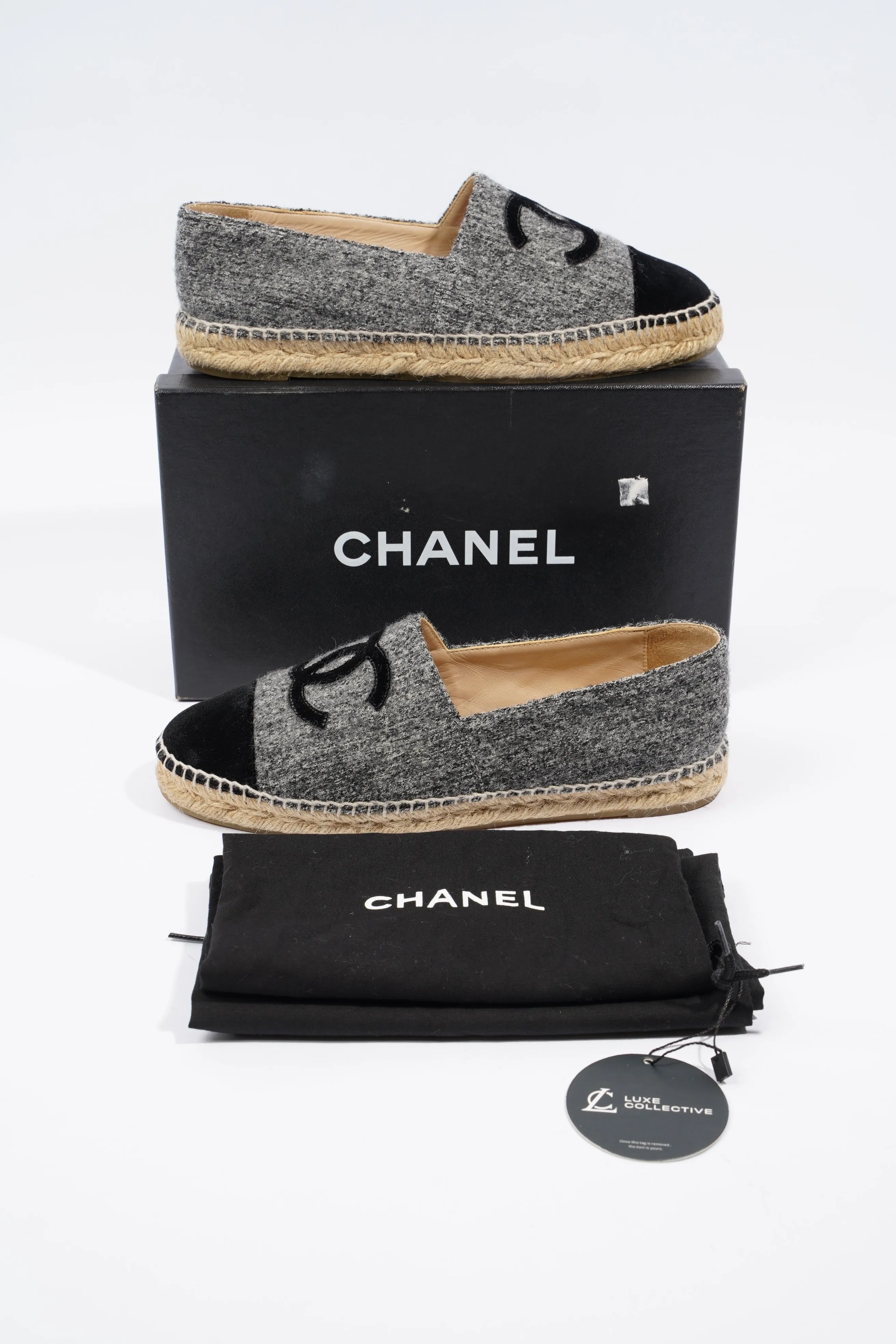 Chanel Espadrilles Grey   Black Fabric EU 40 UK 7