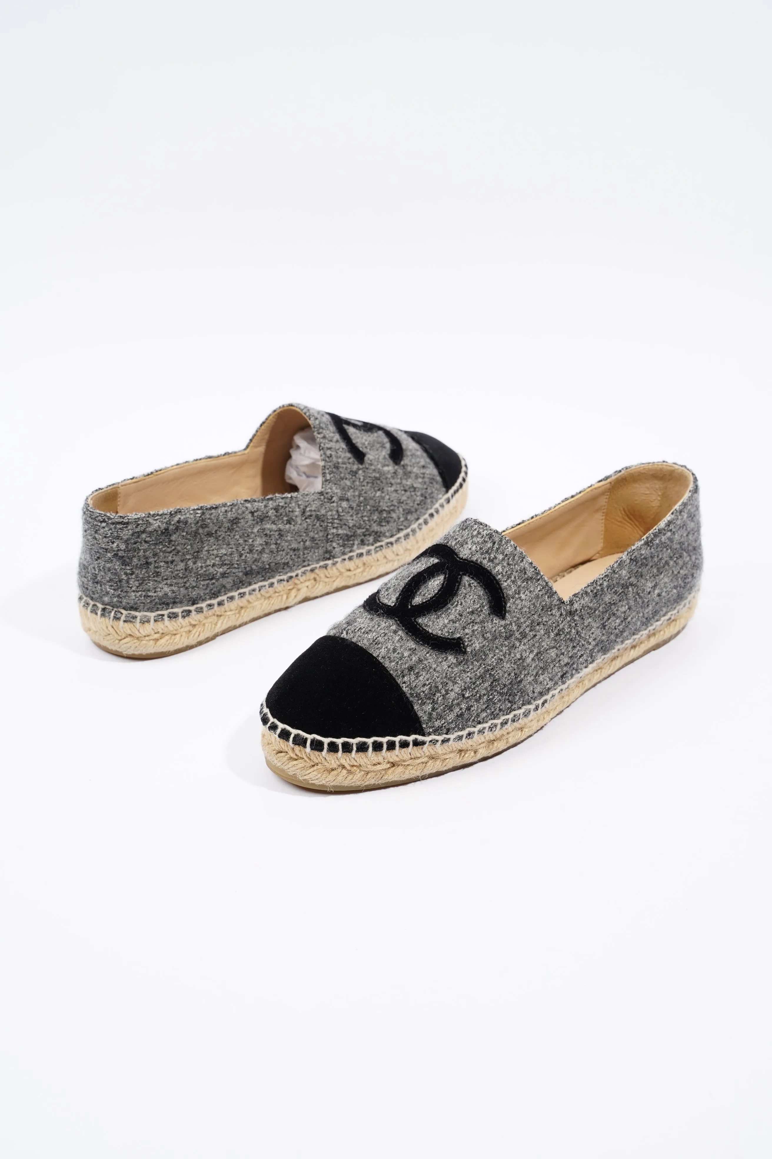 Chanel Espadrilles Grey   Black Fabric EU 40 UK 7