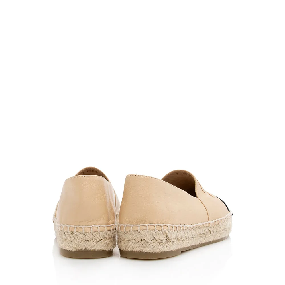 Chanel Lambskin CC Espadrilles - Size 8 / 38 (SHF-21335)