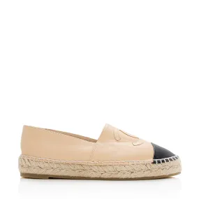 Chanel Lambskin CC Espadrilles - Size 8 / 38 (SHF-21335)