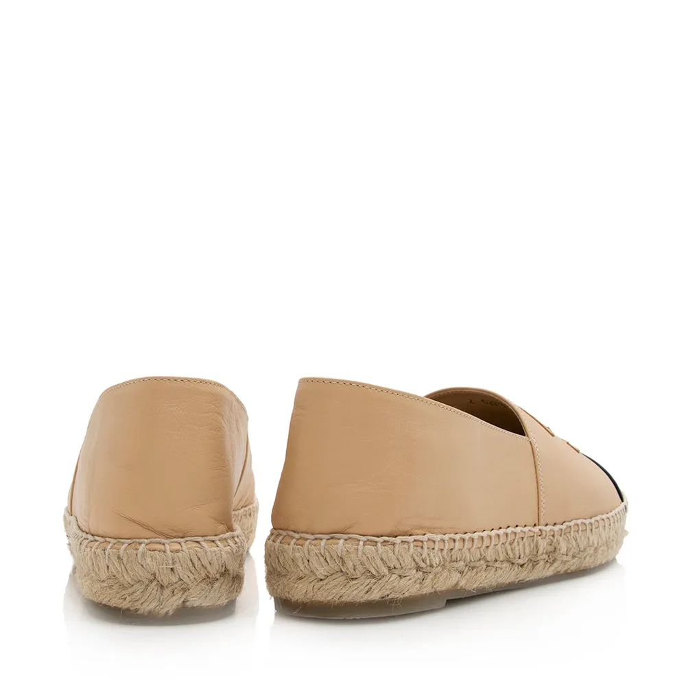 Chanel Lambskin CC Espadrilles - Size 9 / 39 (SHF-21440)
