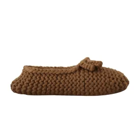 Dolce & Gabbana Elegant Wool Knit Ballerina Flats in Brown