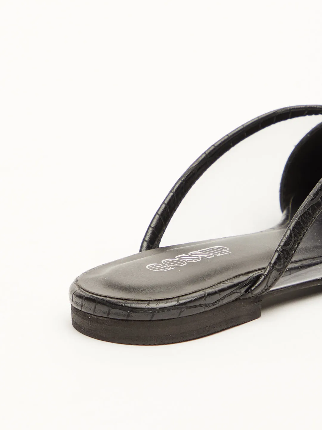 GOSSIP WOMENS BLACK MULES