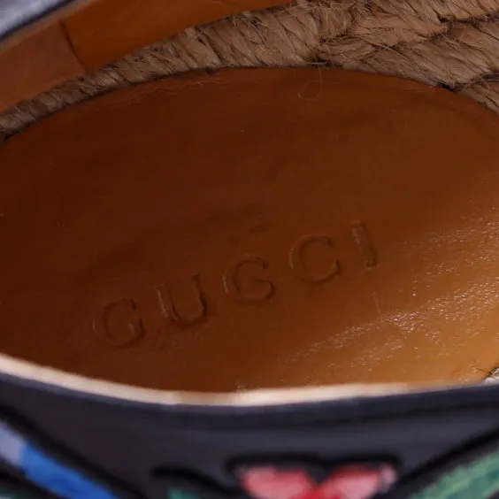 Gucci Flower Embroidered Espadrilles Size 39.5