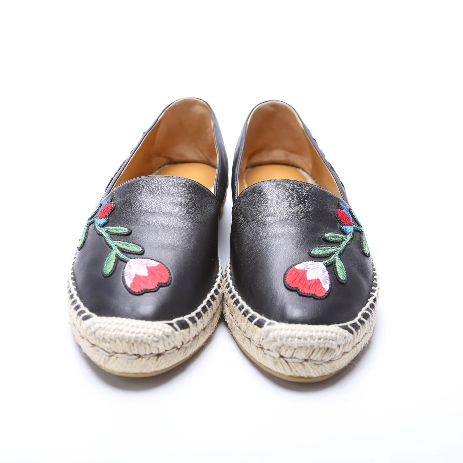 Gucci Flower Embroidered Espadrilles Size 39.5