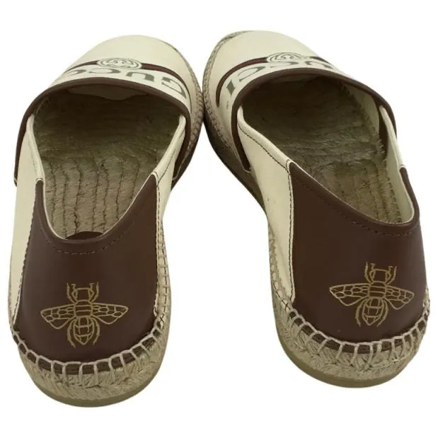 Gucci Men’s Espadrilles Shoes Print Logo Vintage Sz 9