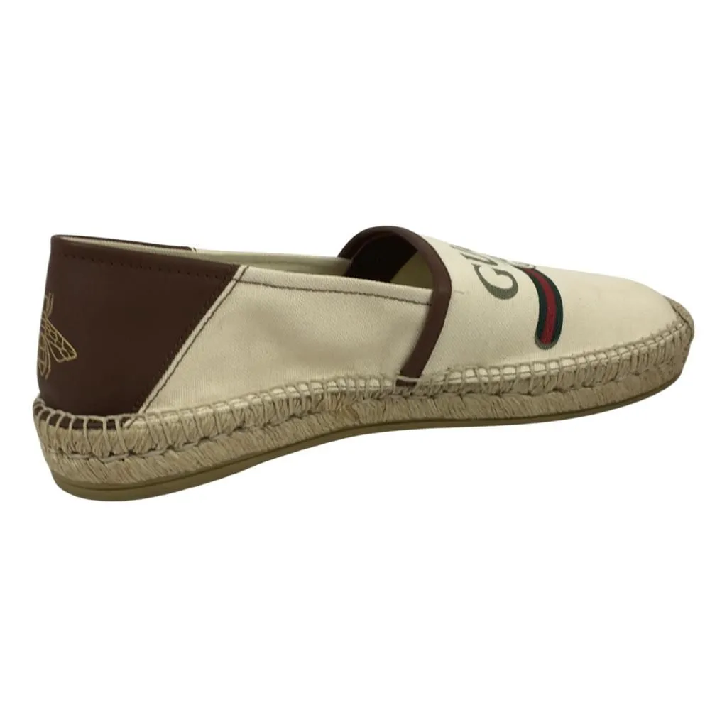 Gucci Men’s Espadrilles Shoes Print Logo Vintage Sz 9