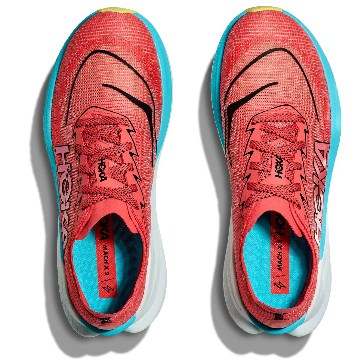 Hoka Mach X 2 Running Shoes - Womens - Grapefruit/Electric Coral