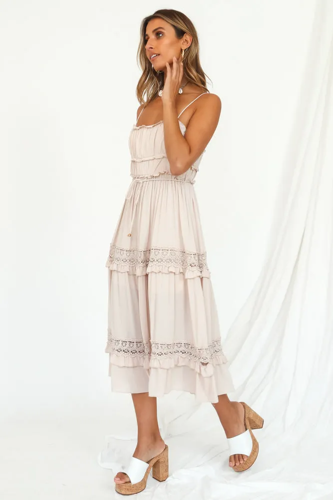 I See You Midi Dress Beige