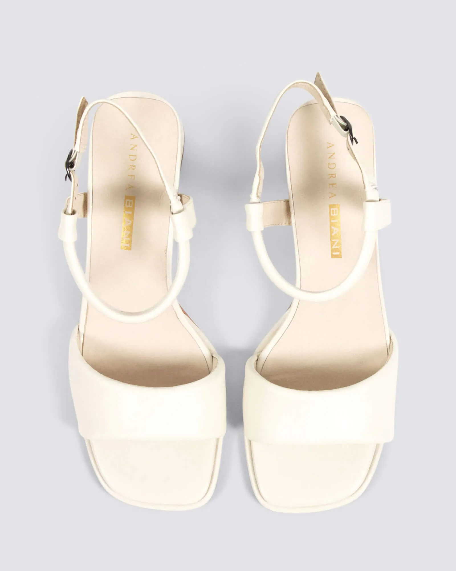 ICEBABY BLOCK HEELS ALMOND LEATHER