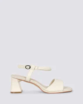 ICEBABY BLOCK HEELS ALMOND LEATHER