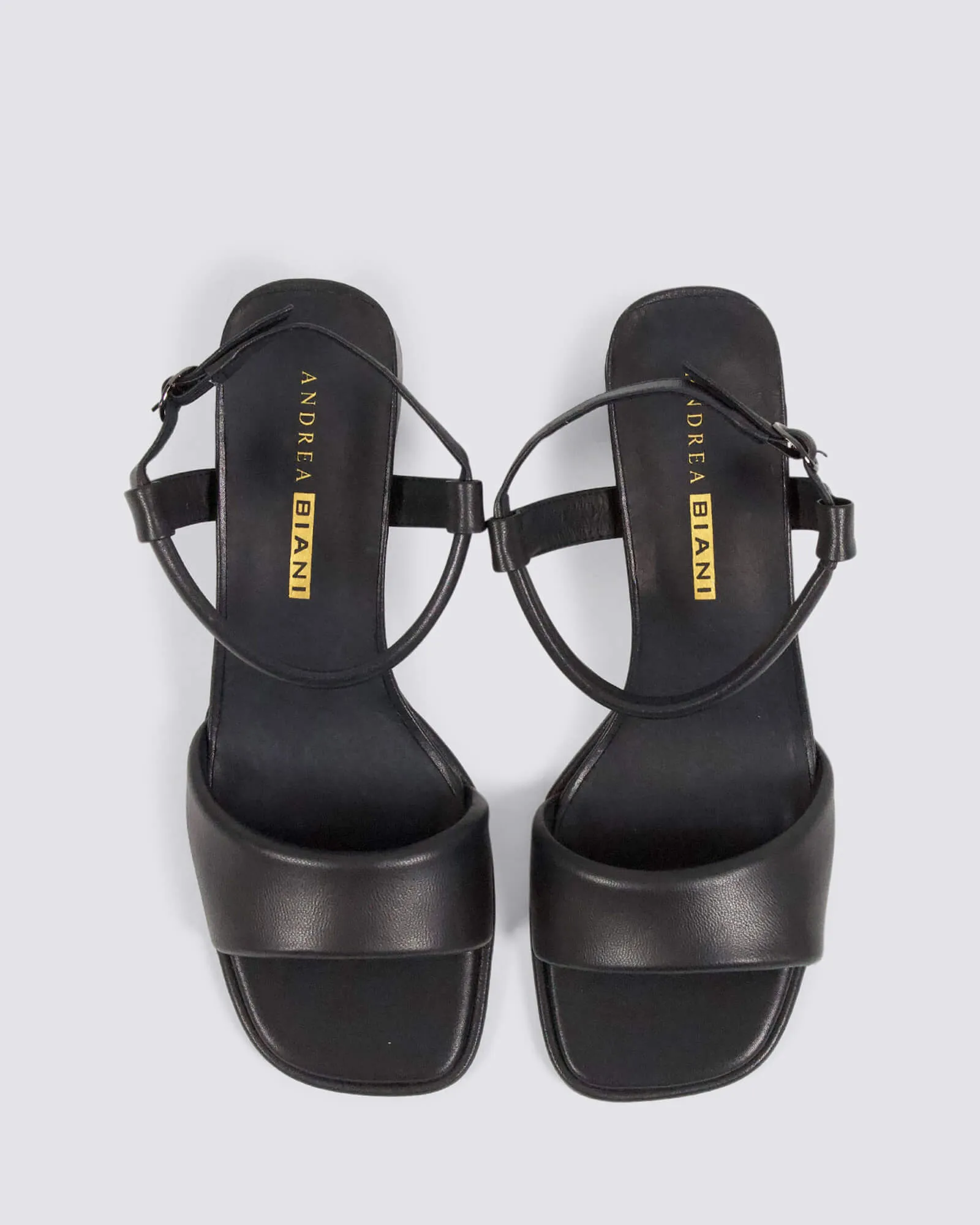 ICEBABY BLOCK HEELS BLACK LEATHER