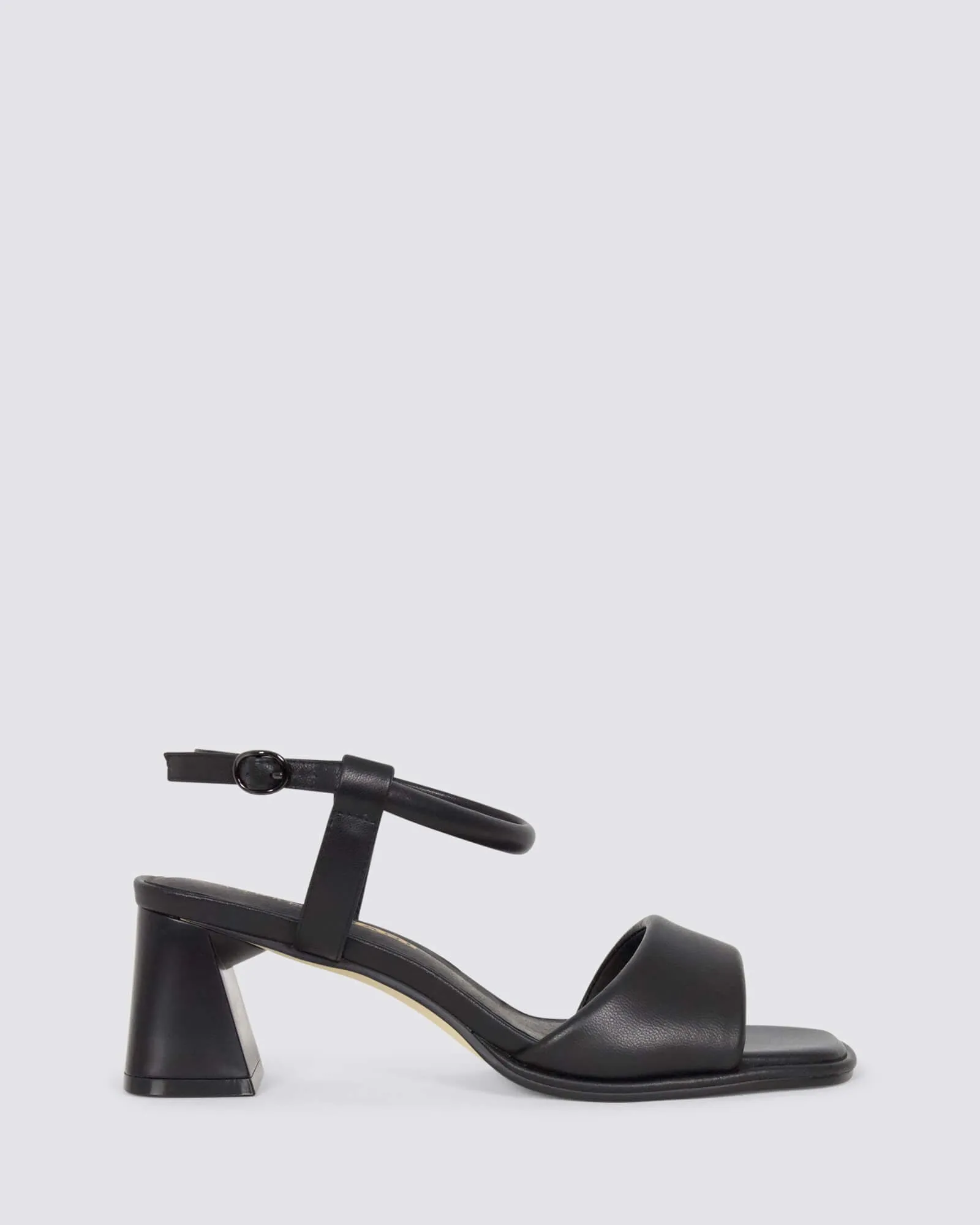 ICEBABY BLOCK HEELS BLACK LEATHER