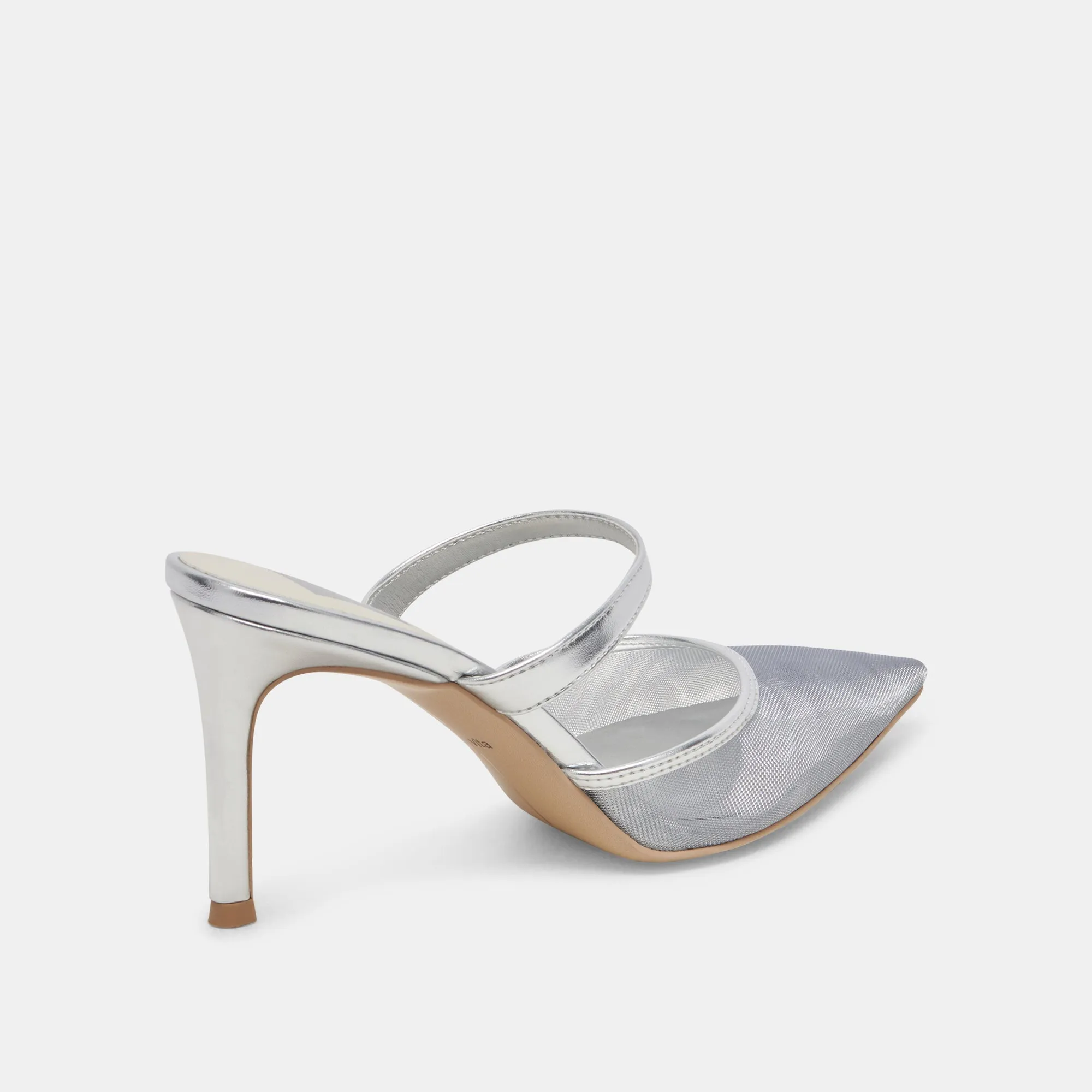 KATIK HEELS SILVER MESH