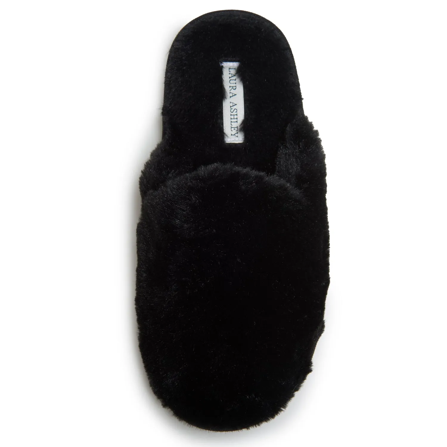Laura Ashley Ladies All Over Plush W/Memory Foam Slippers