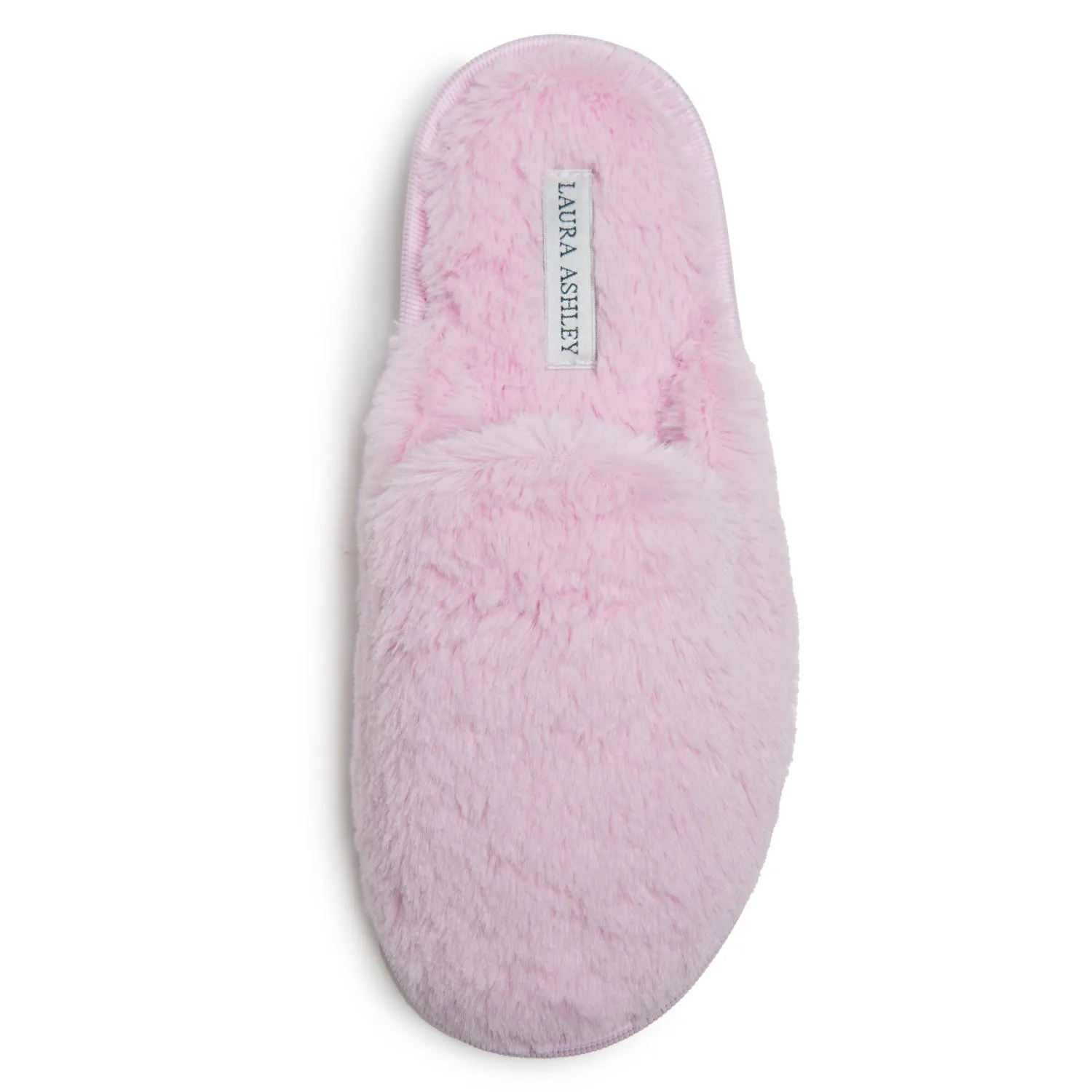 Laura Ashley Ladies All Over Plush W/Memory Foam Slippers