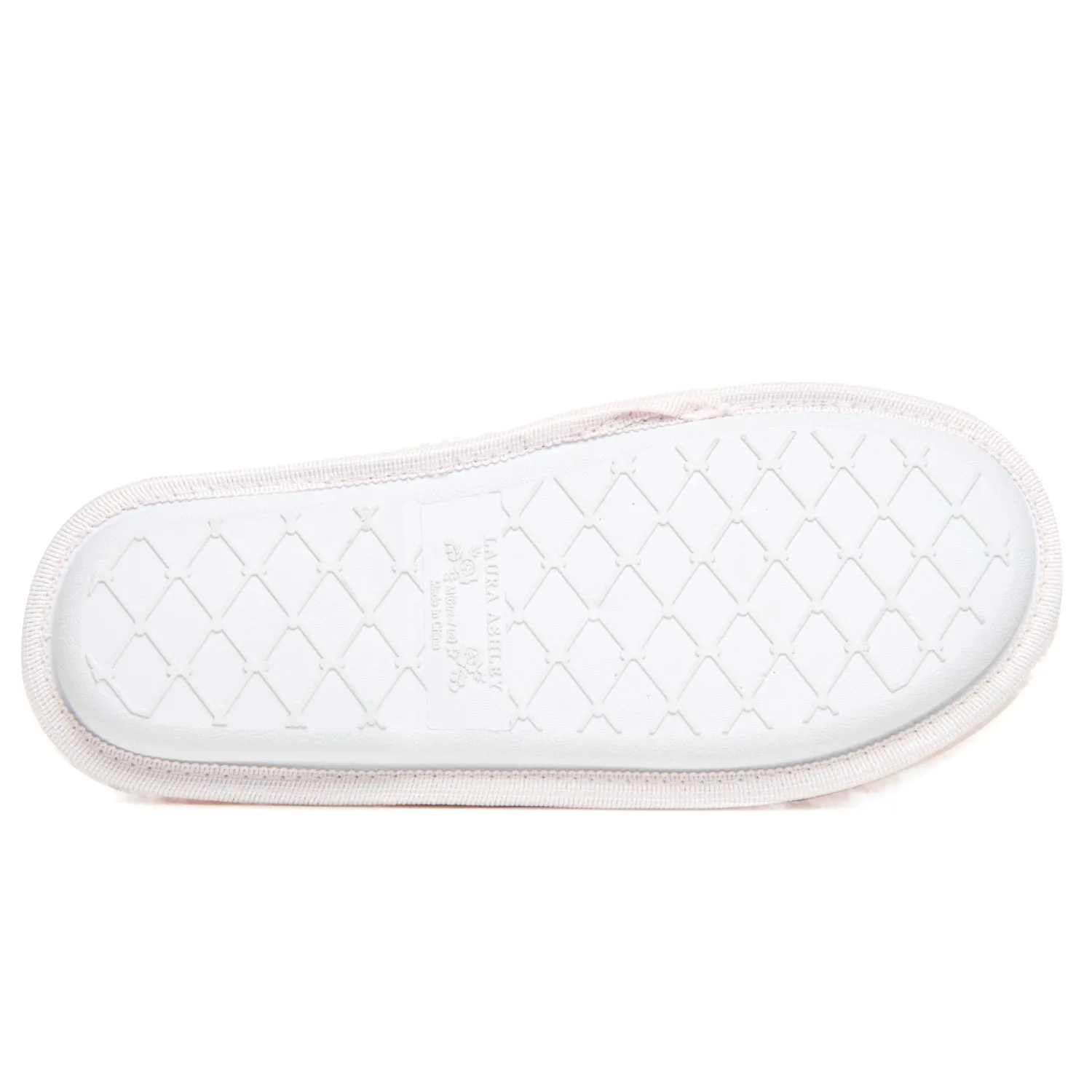 Laura Ashley Ladies All Over Plush W/Memory Foam Slippers
