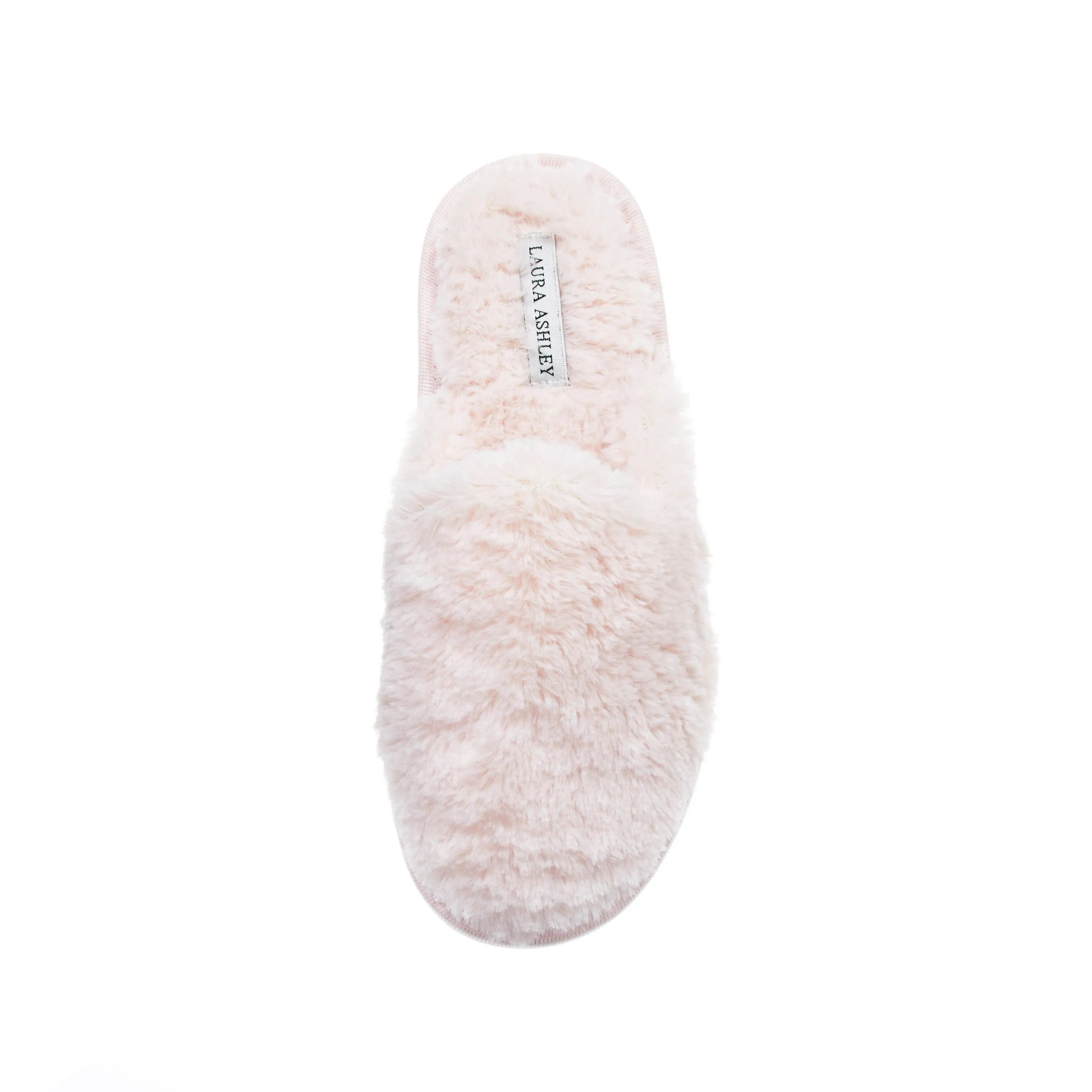 Laura Ashley Ladies All Over Plush W/Memory Foam Slippers