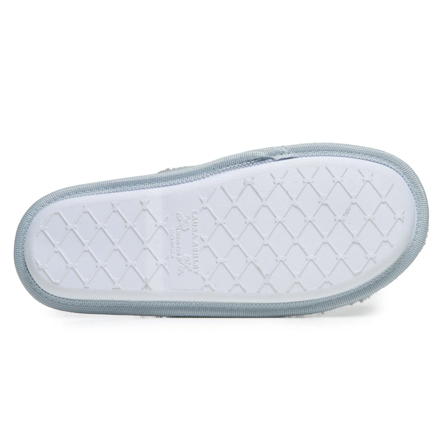 Laura Ashley Ladies All Over Plush W/Memory Foam Slippers