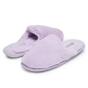 Laura Ashley Ladies All Over Plush W/Memory Foam Slippers