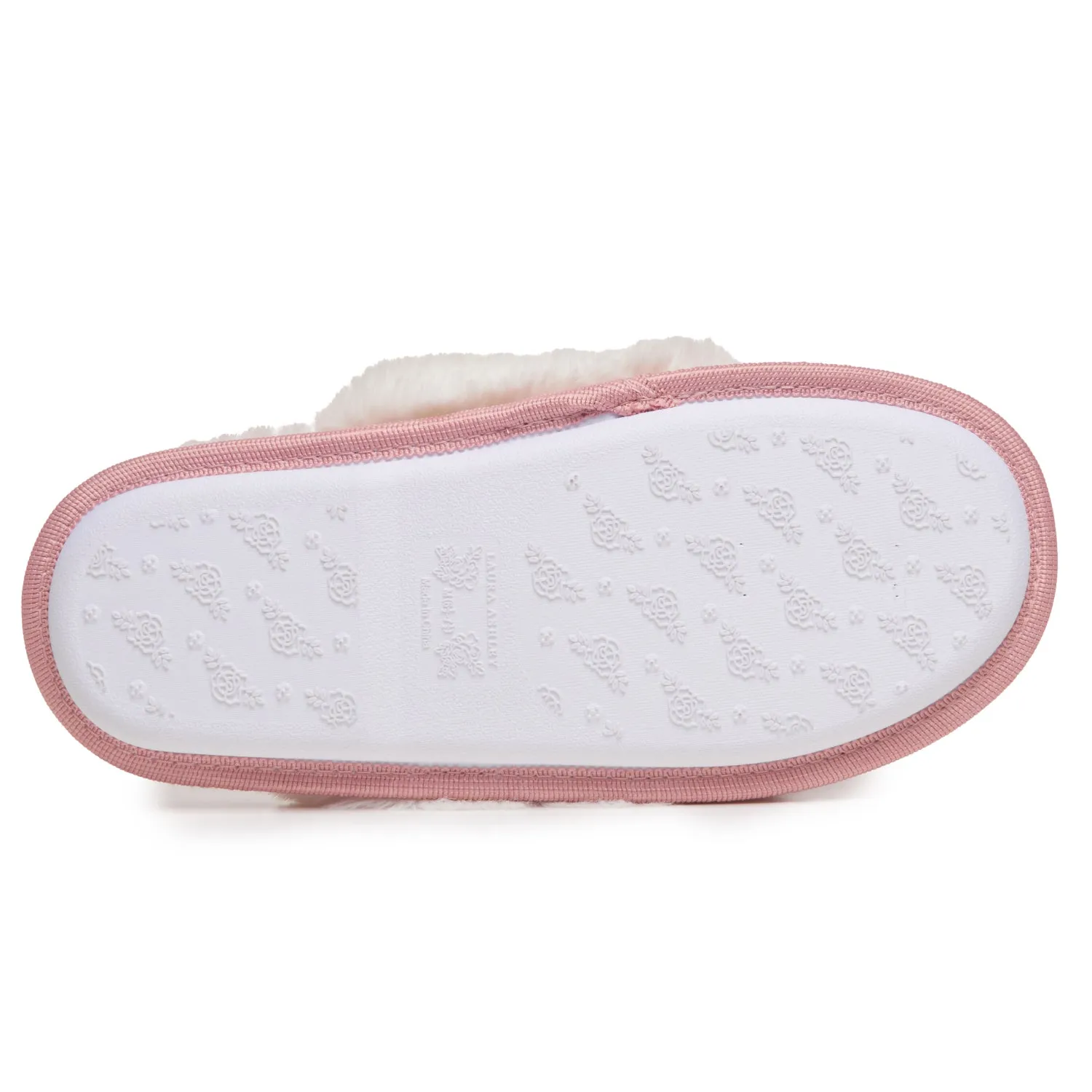 Laura Ashley Ladies Corduroy Scuff Slippers with Memory Foam, Indoor Outdoor Slip On Footwear for Ladies