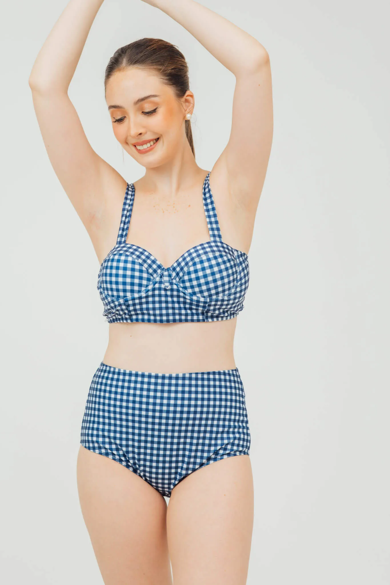Lillian Vintage Gingham High Waist Bikini