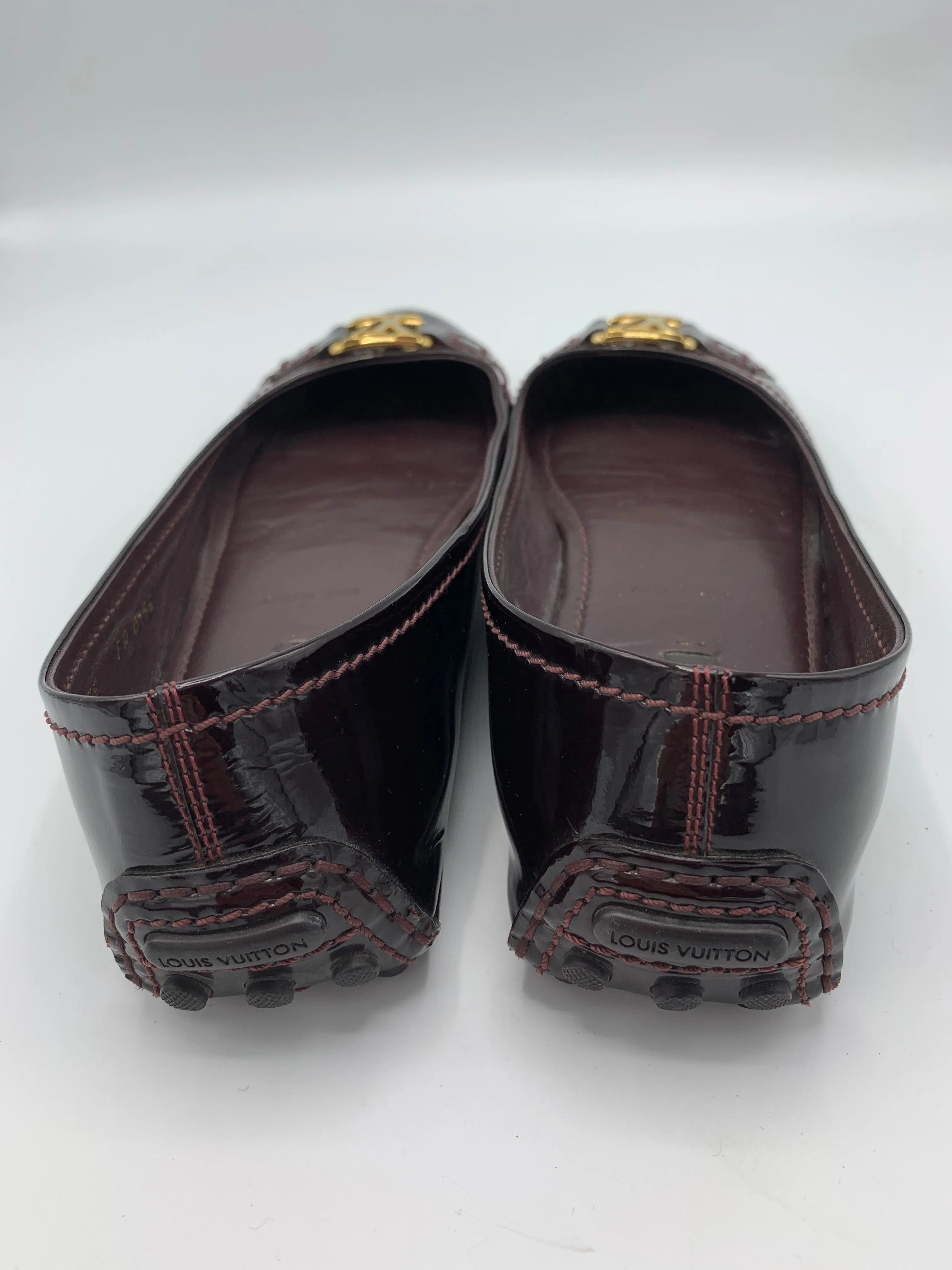 Louis Vuitton Amarante Patent Leather Oxford ballet flats