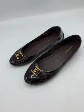 Louis Vuitton Amarante Patent Leather Oxford ballet flats