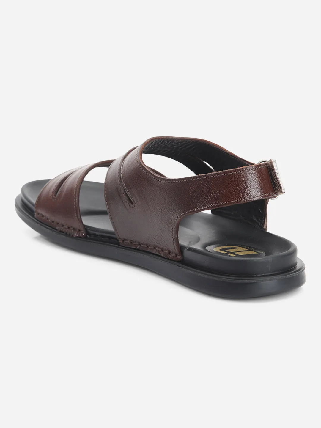 Men's Brown Soft padded Leather Sandal (ID4212)
